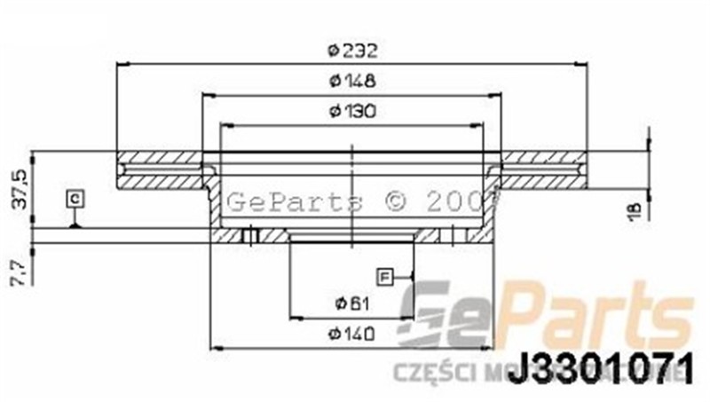 HERTH+BUSS ELPARTS Első féktárcsa J3301071_HTB