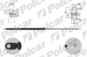 POLCAR PJ Gázteleszkóp, csomagtér fedél 6521AB1