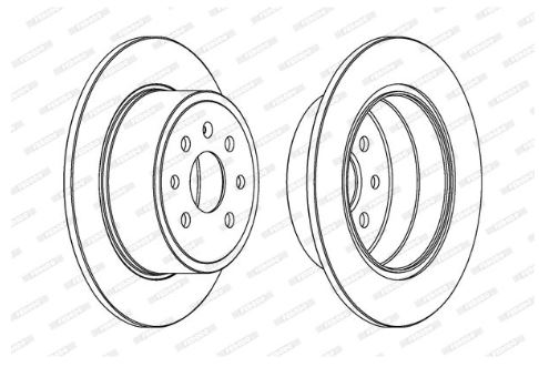 FERODO PREMIER Hátsó féktárcsa DDF814_PROM