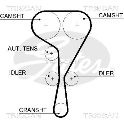 TRISCAN Vezérműszíj 86455550XS_TRIS