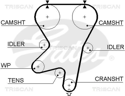 TRISCAN Vezérműszíj 86455408XS_TRIS