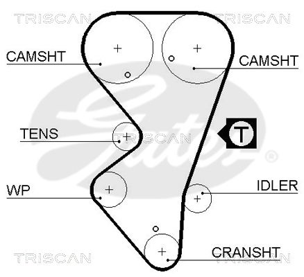 TRISCAN Vezérműszíj 86455412XS_TRIS