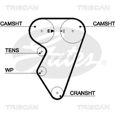 TRISCAN Vezérműszíj 86455416XS_TRIS