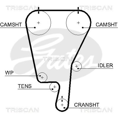 TRISCAN Vezérműszíj 86455553XS_TRIS