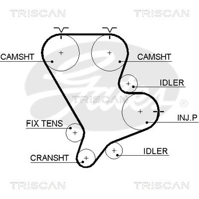 TRISCAN Vezérműszíj 86455554XS_TRIS