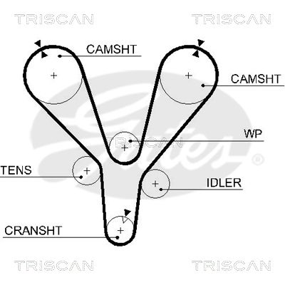 TRISCAN Vezérműszíj 86455555XS_TRIS