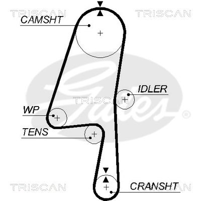 TRISCAN Vezérműszíj 86455580XS_TRIS