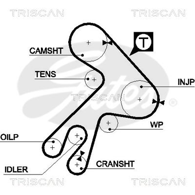 TRISCAN Vezérműszíj 86455057XS_TRIS