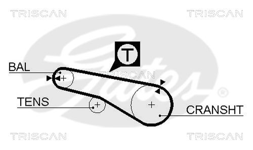 TRISCAN Vezérműszíj 86455074XS_TRIS