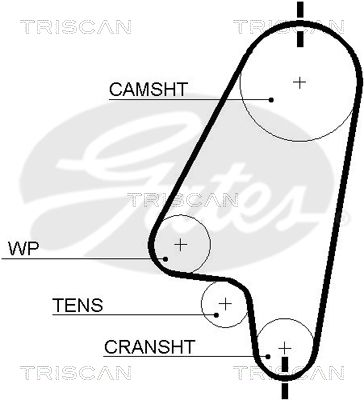 TRISCAN Vezérműszíj 86455310XS_TRIS