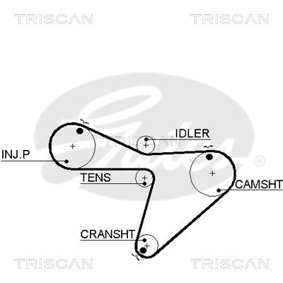 TRISCAN Vezérműszíj 86455315XS_TRIS