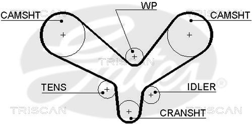 TRISCAN Vezérműszíj 86455344XS_TRIS