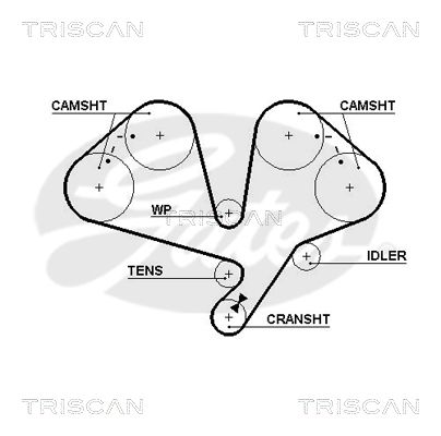 TRISCAN Vezérműszíj 86455353XS_TRIS