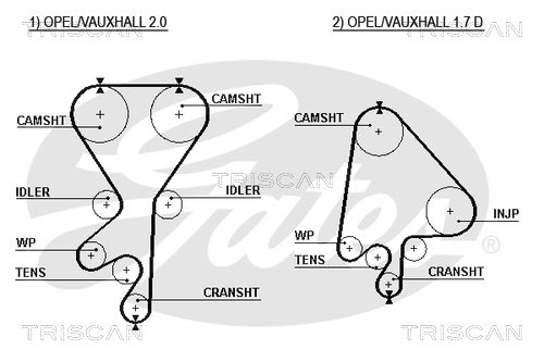 TRISCAN Vezérműszíj 86455368XS_TRIS