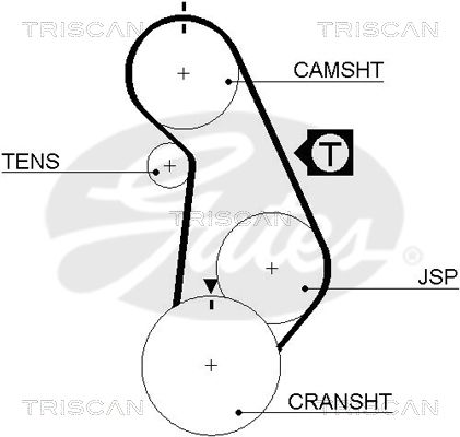 TRISCAN Vezérműszíj 86455424XS_TRIS