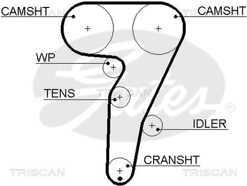 TRISCAN Vezérműszíj 86455429XS_TRIS