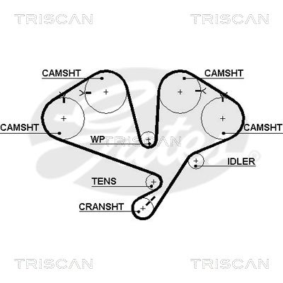 TRISCAN Vezérműszíj 86455442XS_TRIS