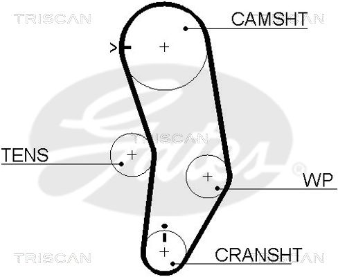 TRISCAN Vezérműszíj 86455445XS_TRIS