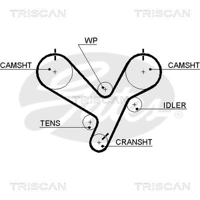 TRISCAN Vezérműszíj 86455446XS_TRIS