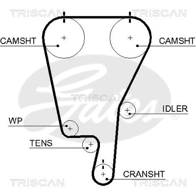 TRISCAN Vezérműszíj 86455460XS_TRIS