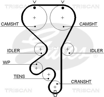 TRISCAN Vezérműszíj 86455461XS_TRIS