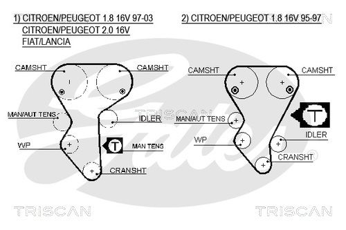 TRISCAN Vezérműszíj 86455468XS_TRIS