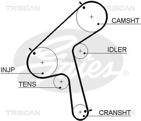 TRISCAN Vezérműszíj 86455470XS_TRIS