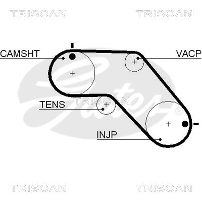 TRISCAN Vezérműszíj 86455504XS_TRIS