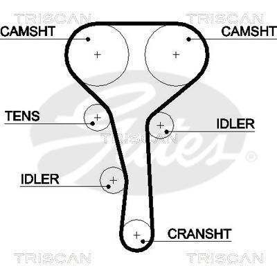 TRISCAN Vezérműszíj 86455507XS_TRIS