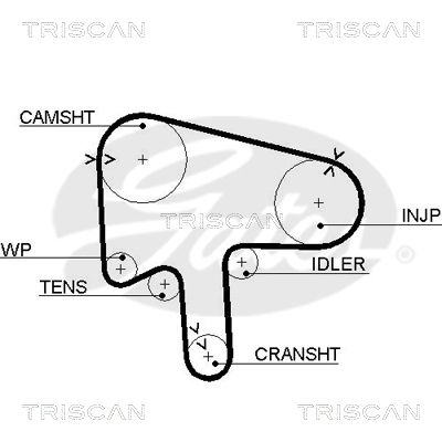 TRISCAN Vezérműszíj 86455510XS_TRIS