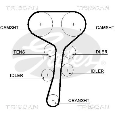 TRISCAN Vezérműszíj 86455532XS_TRIS