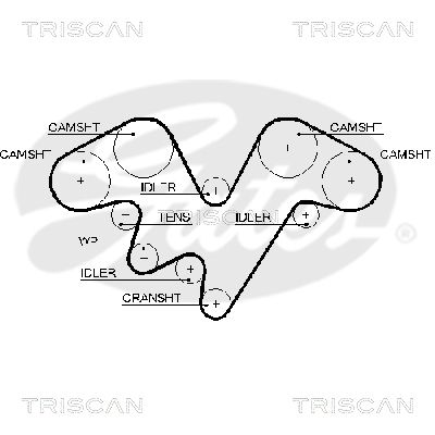 TRISCAN Vezérműszíj 86455602XS_TRIS