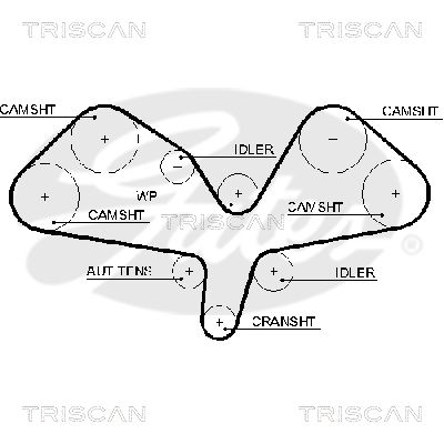 TRISCAN Vezérműszíj 86455605XS_TRIS