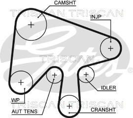 TRISCAN Vezérműszíj 86455630XS_TRIS