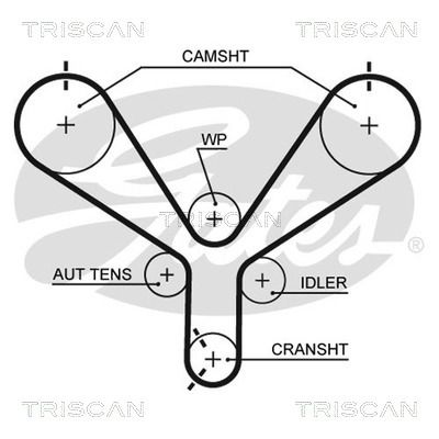 TRISCAN Vezérműszíj 8645T190_TRIS