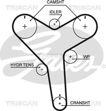 TRISCAN Vezérműszíj 8645T257_TRIS