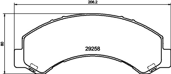 HELLA Fékbetét, mind 8DB355040-281