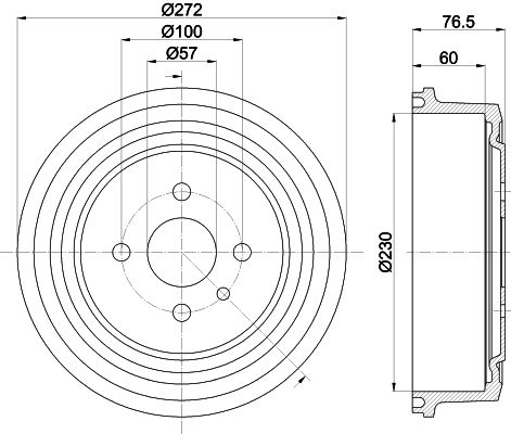 HELLA Fékdob 8DT355301-191