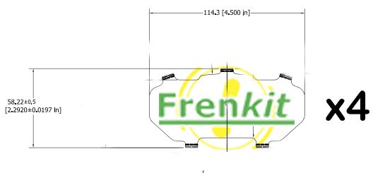 FRENKIT Csikorgásgátló fólia, fékbetét (hordozó hátoldala) 940210_FR