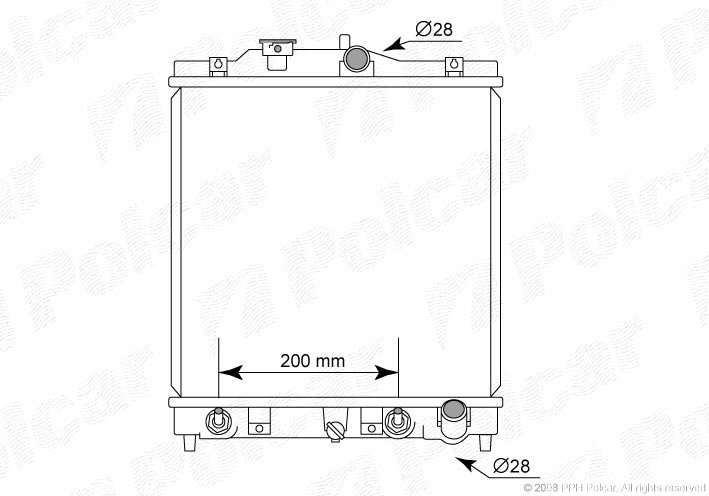 POLCAR Vízhűtő 380708A3