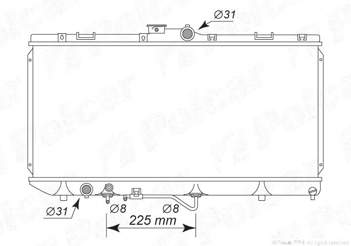 POLCAR Vízhűtő 8140082K