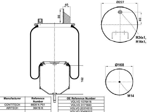 VIBRACOUSTIC Légrugó, komplett V1DF16D-1