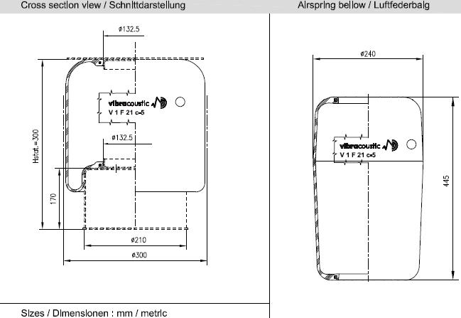 VIBRACOUSTIC Légrugó gumielem V1F21C-5