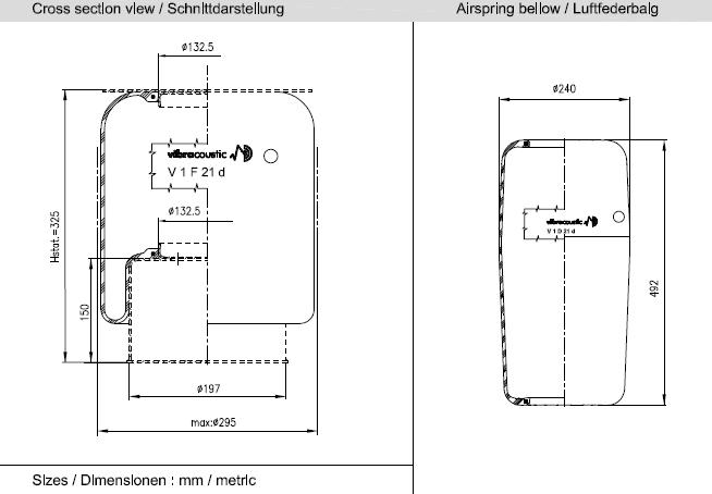 VIBRACOUSTIC Légrugó gumielem V1F21D