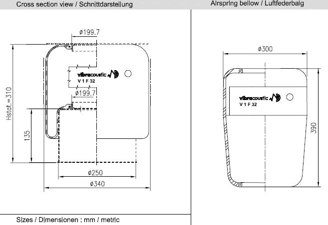 VIBRACOUSTIC Légrugó gumielem V1F32