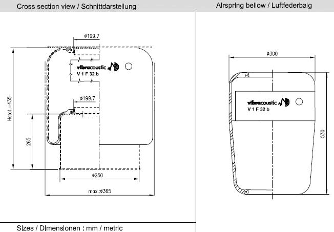 VIBRACOUSTIC Légrugó gumielem V1F32B