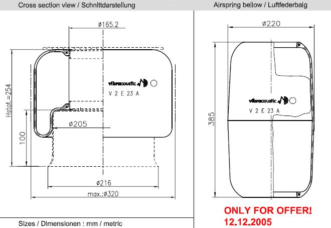 VIBRACOUSTIC Légrugó gumielem V2E23A