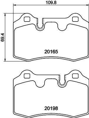 HELLA Fékbetét, mind 8DB355015-881