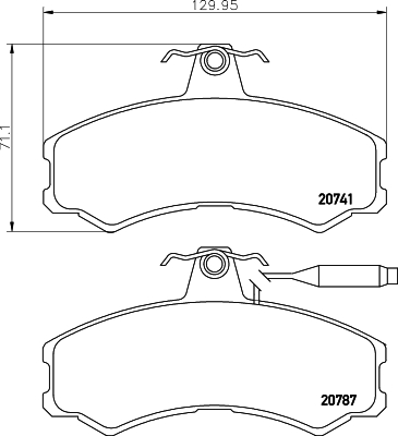 HELLA Fékbetét, mind 8DB355006-011