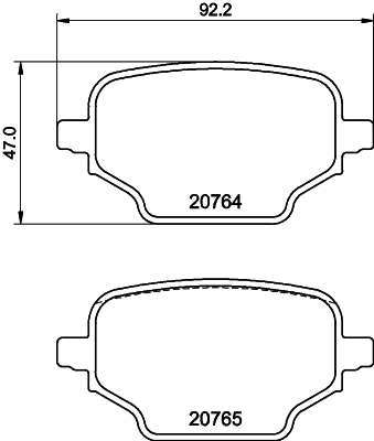 HELLA Fékbetét, mind 8DB355039-911